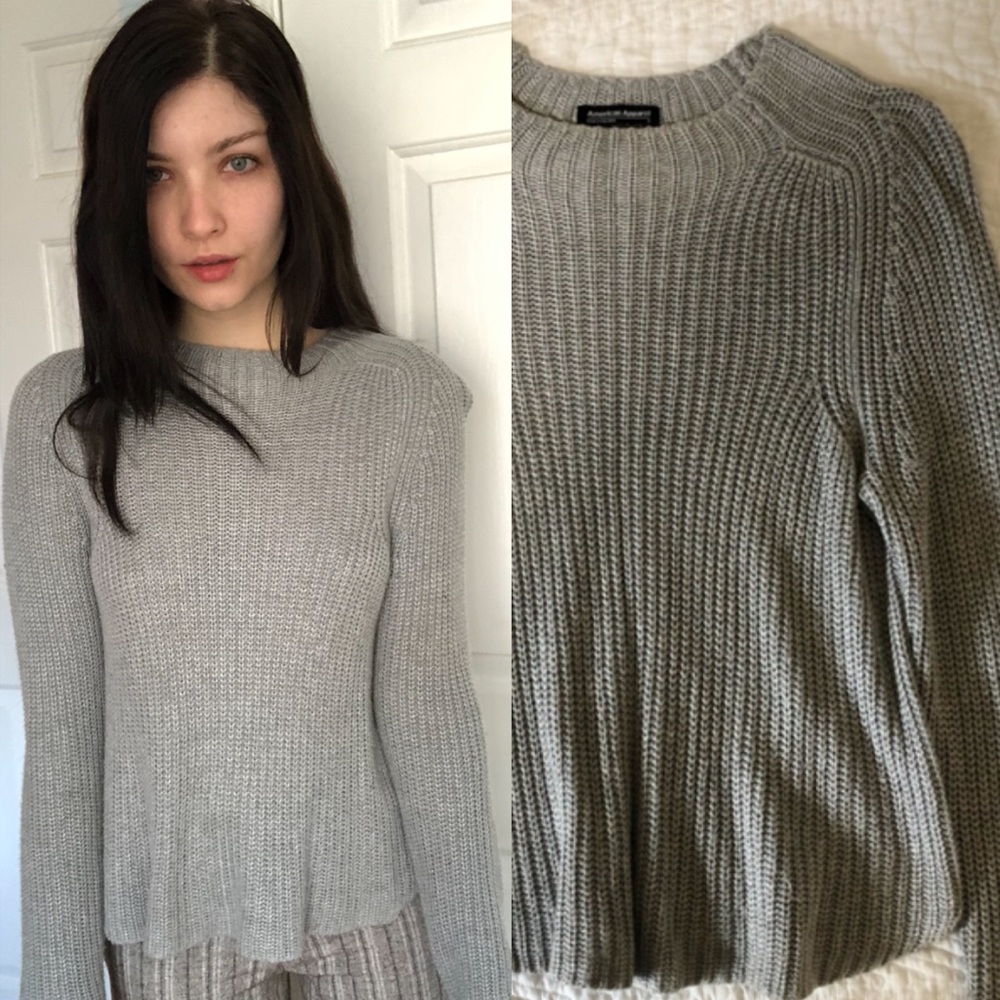 American Apparel Grey Knit Sweater